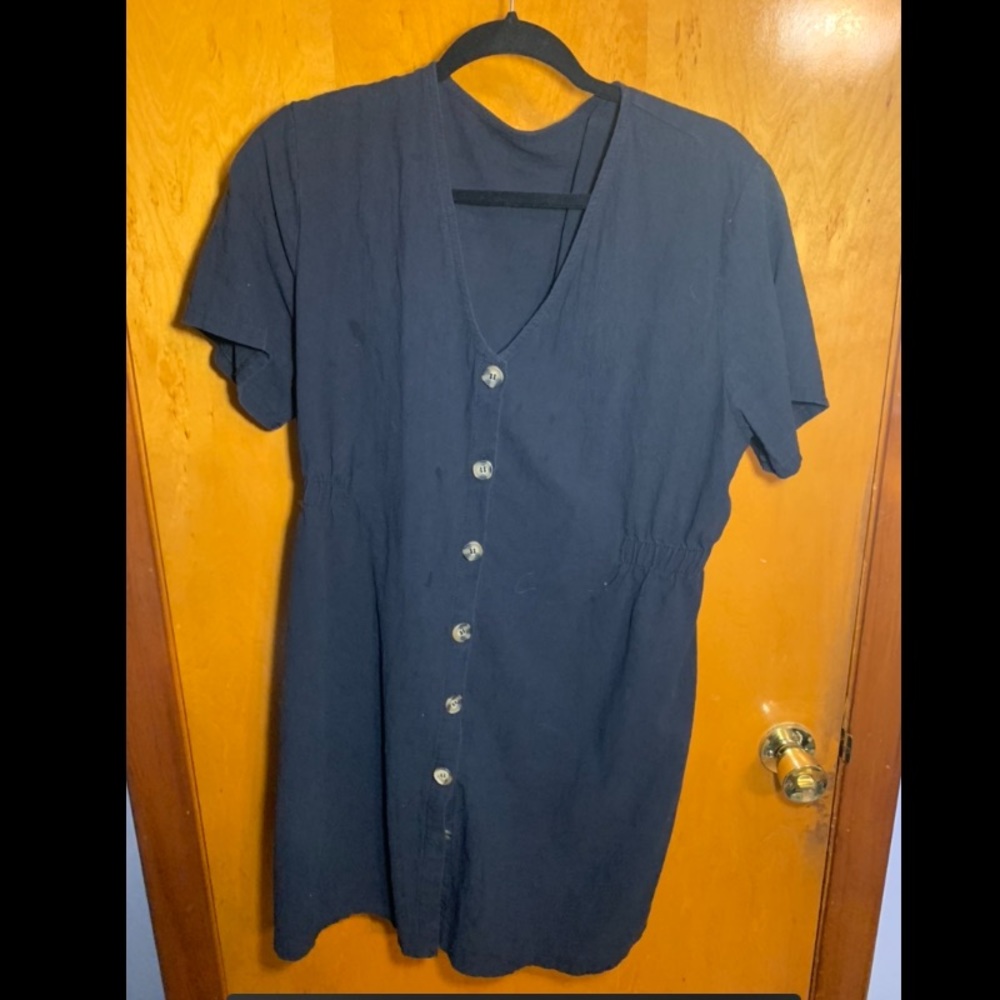 Black Button up Dress